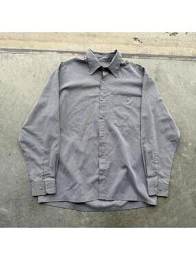 Vintage 90s grey long sleeve button up made in Korea size medium